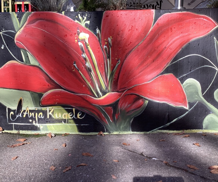 Blumen, wohin das Auge reicht [Wandmalerei]