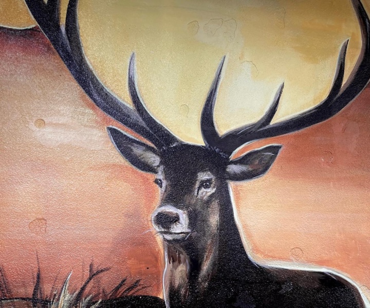 Mit Hirsch und Fuchs im Biergarten