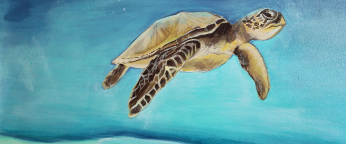 Tief unten im blauen Meer