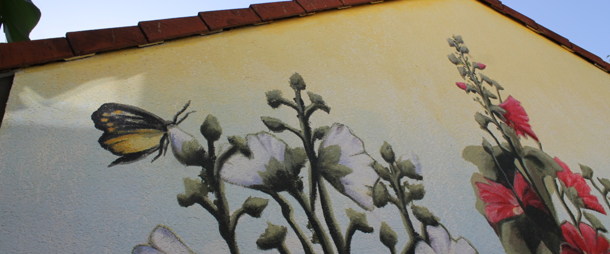 Englische Gartenpracht vorm Balkon